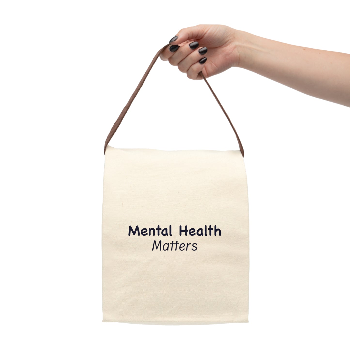 Mental Health Matters Canvas Lunch Bag With Strap