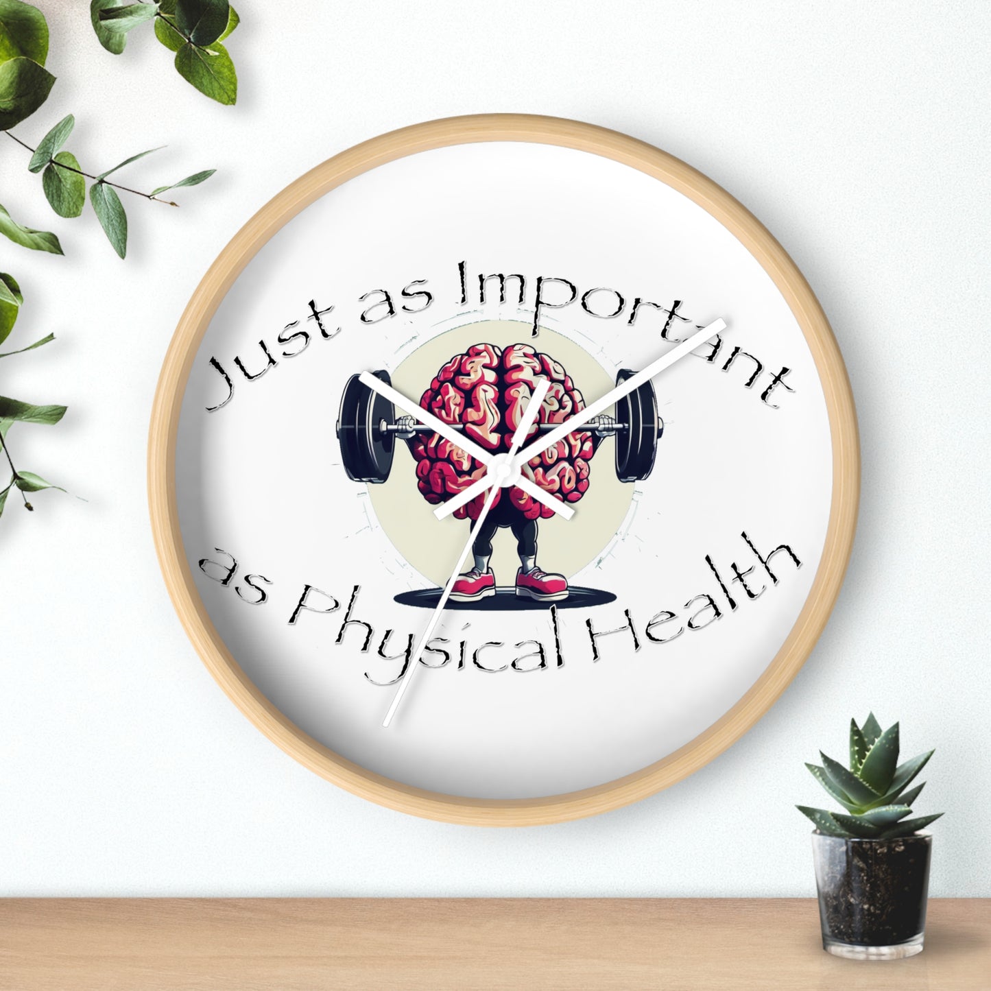 Mental Health Muscle Wall Clock