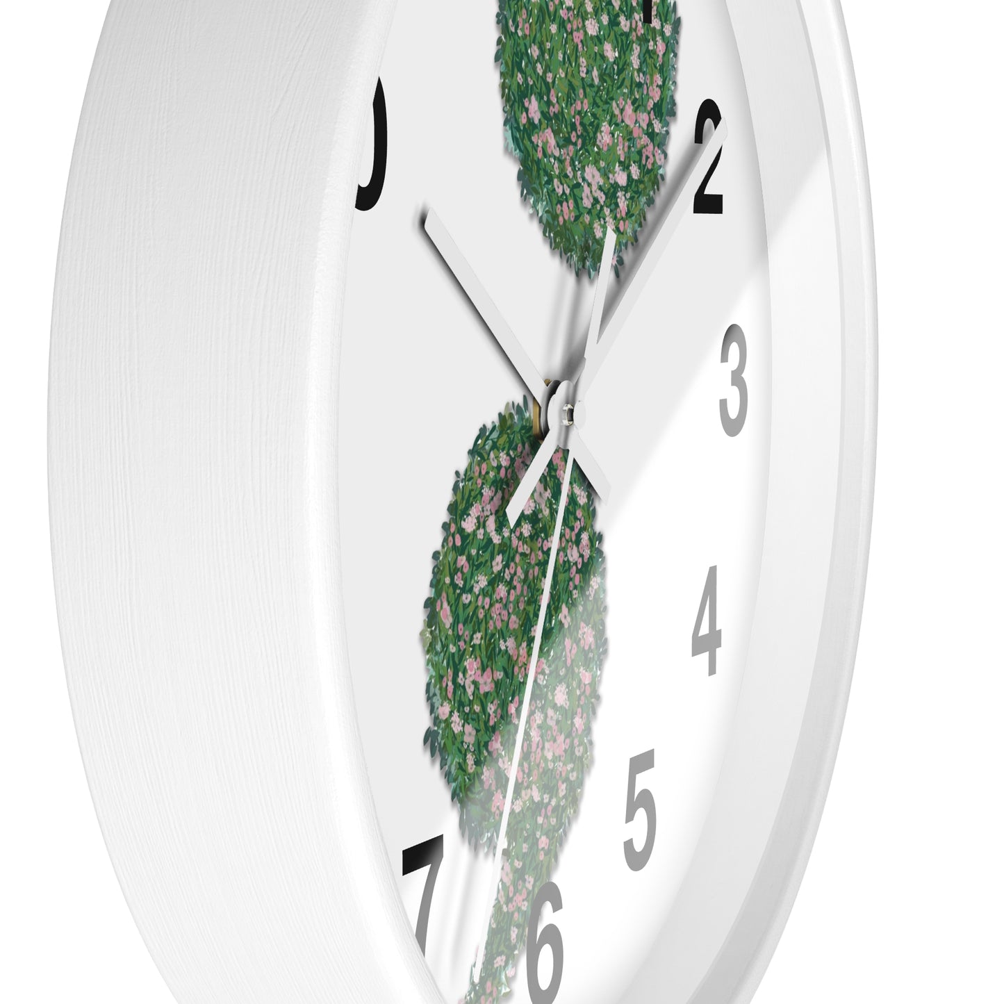 Flowers Semi-Colon Wall Clock