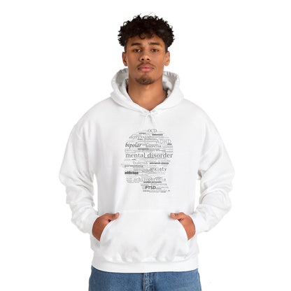 Mental Disorder Silhouette Heavy Blend™ Hooded Sweatshirt