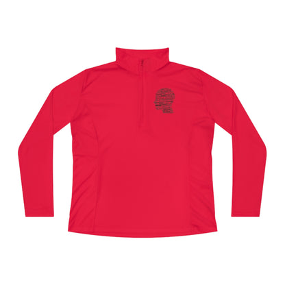 Mental Disorder Silhouette Ladies Quarter-Zip Pullover