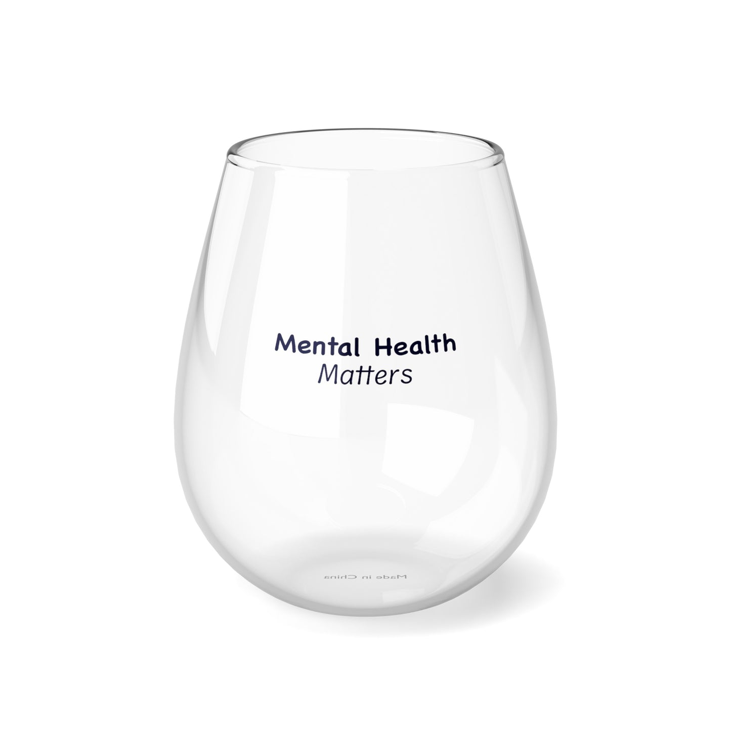 Mental Health Matters 12oz Stemless Wine Glass