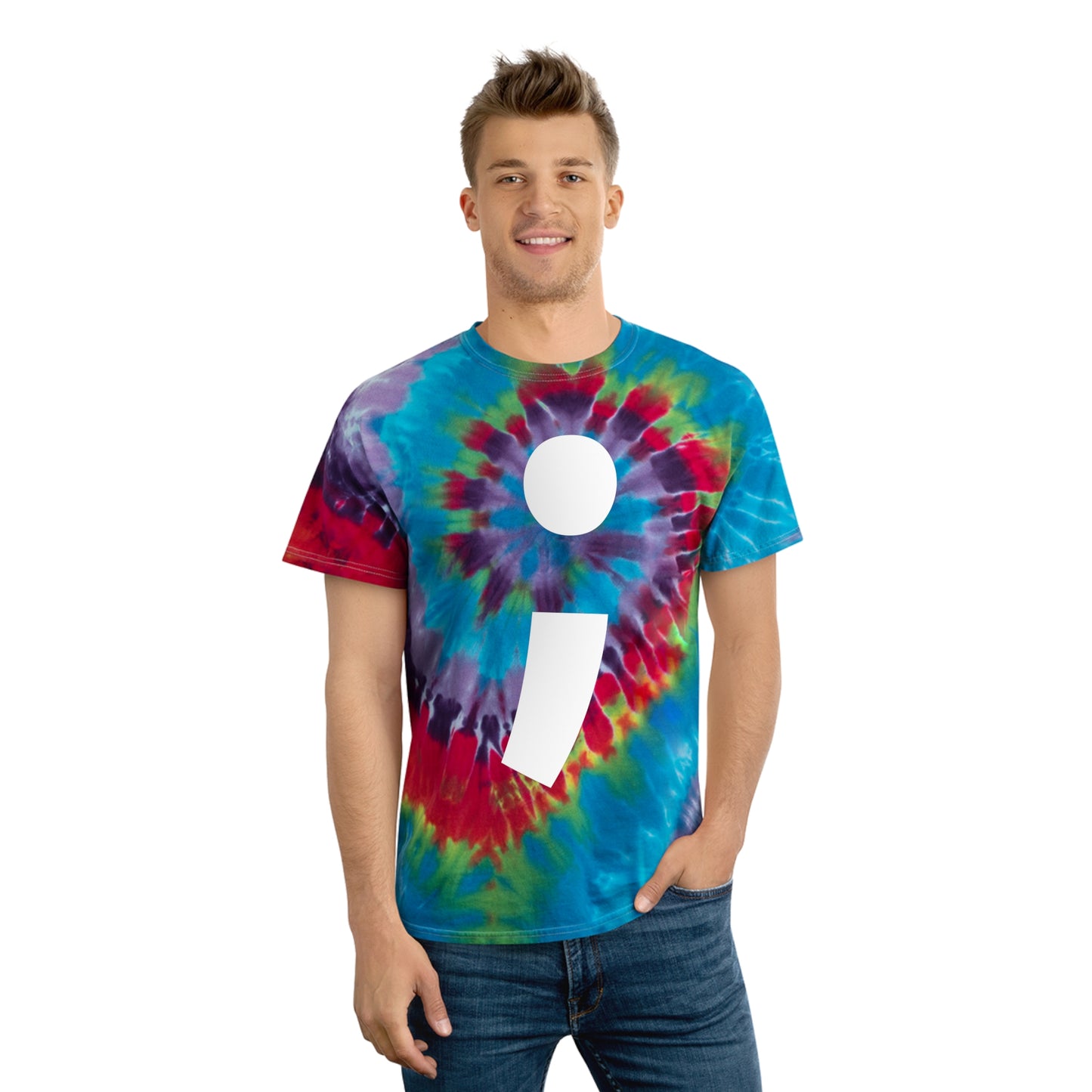 Semi-Colon ; Tie-Dye Tee, Spiral