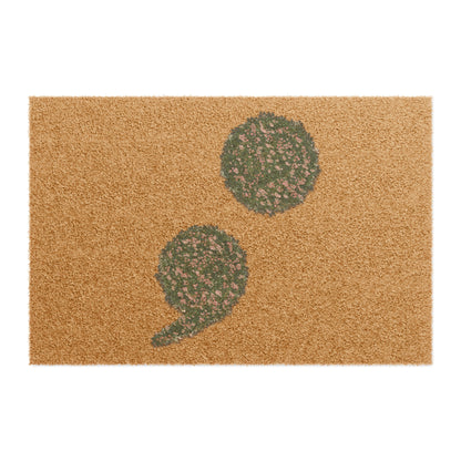 Flowers Semi-Colon Doormat