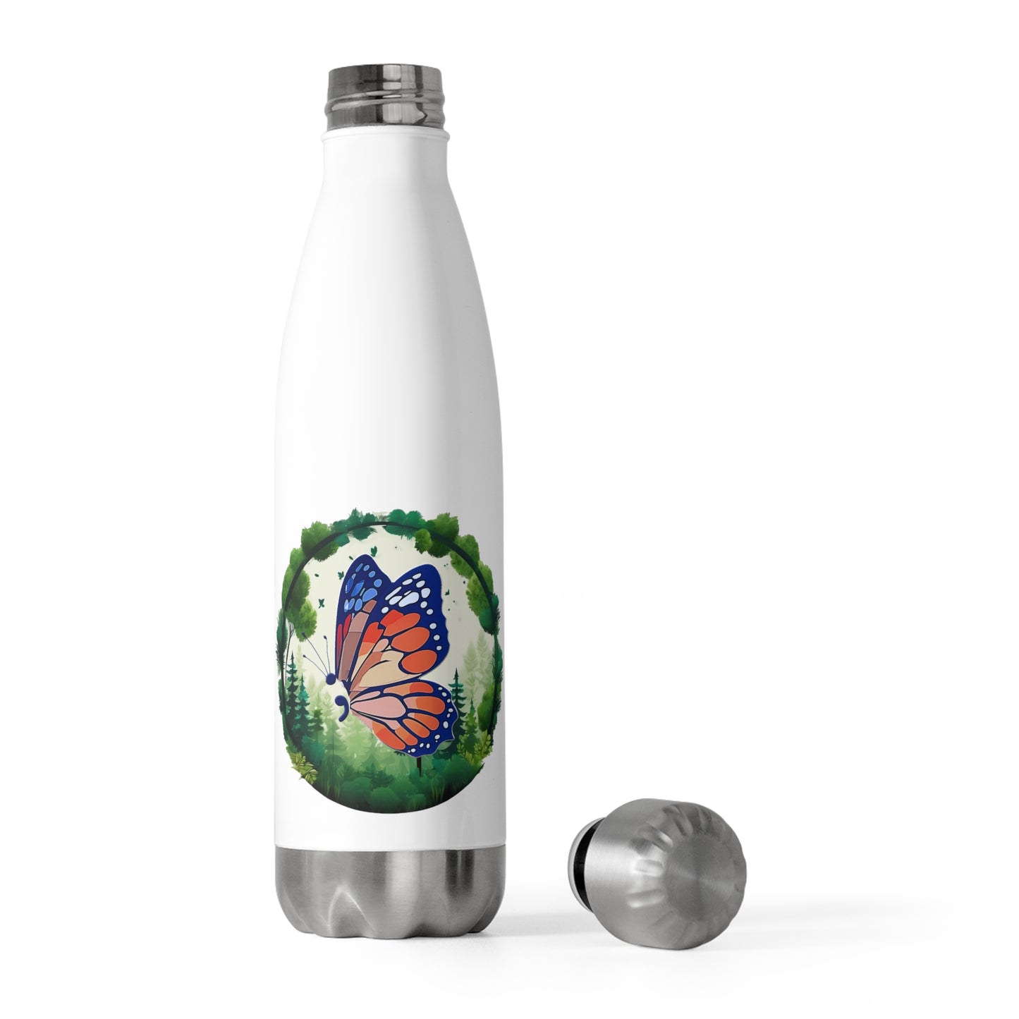 Semi-Colon Butterfly 20oz Insulated Bottle