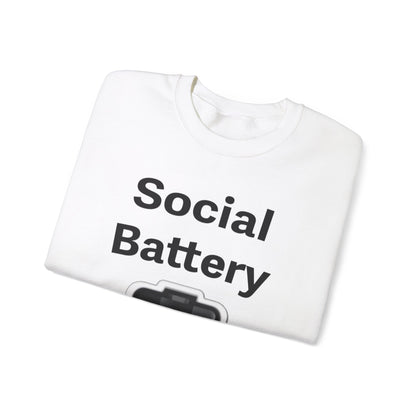 Social Battery Low Unisex Heavy Blend™ Crewneck Sweatshirt