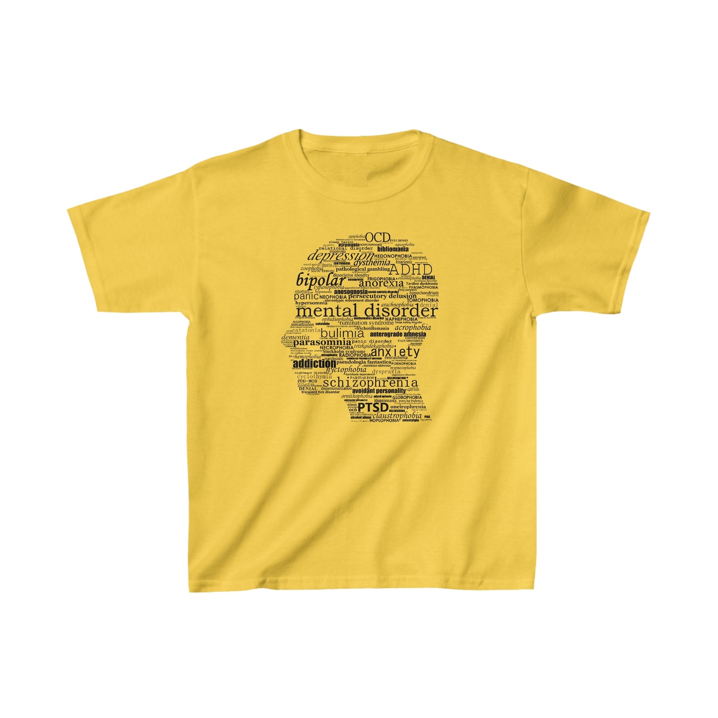 Mental Disorder Silhouette Kids Heavy Cotton™ Tee