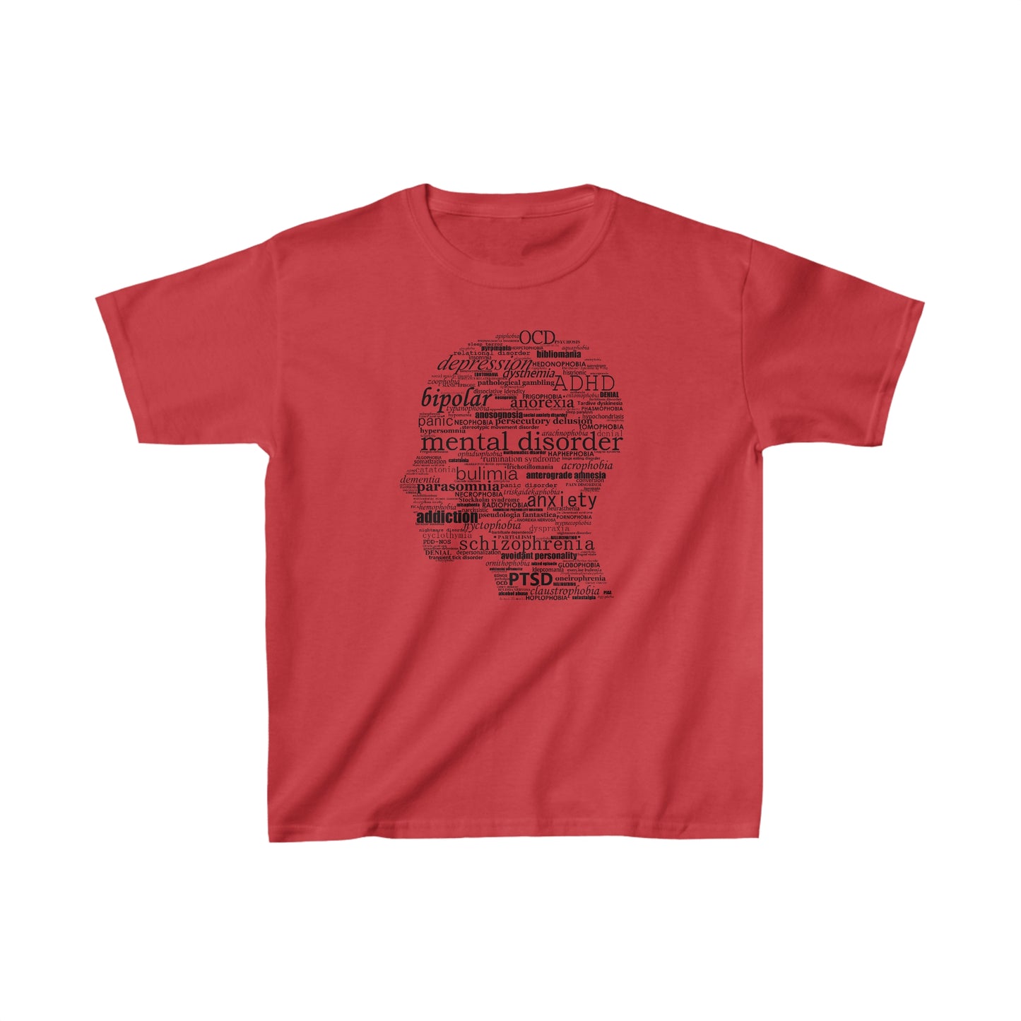 Mental Disorder Silhouette Kids Heavy Cotton™ Tee