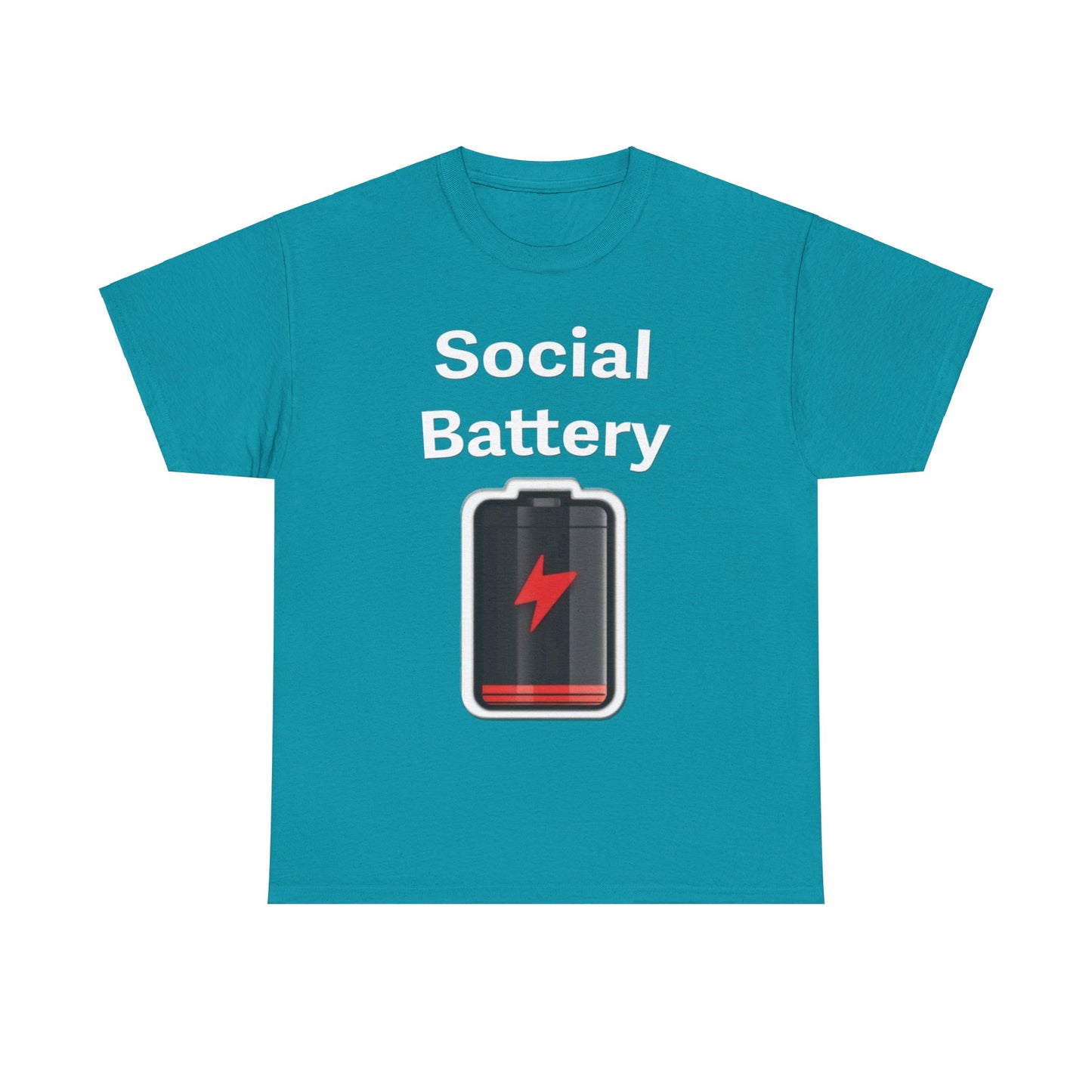 Social Battery Low Unisex Heavy Cotton Tee