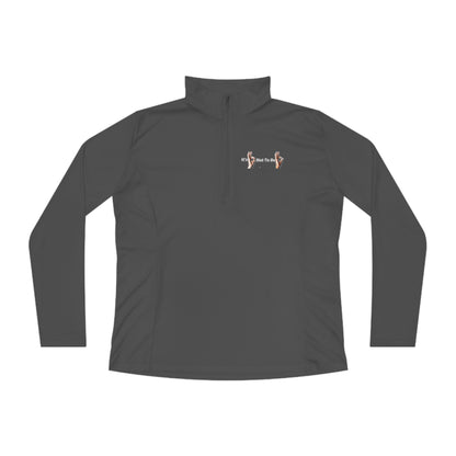 It's OK Not To Be OK Hands Ladies Quarter-Zip Pullover