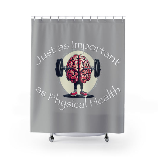 Mental Health Muscle Shower Curtains