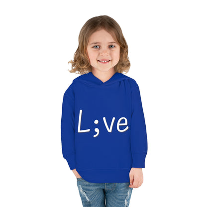 Semi-Colon L;ve Toddler Pullover Fleece Hoodie