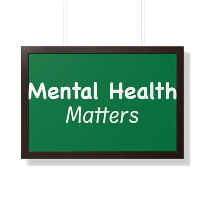 Mental Health Matters Framed Horizontal Poster