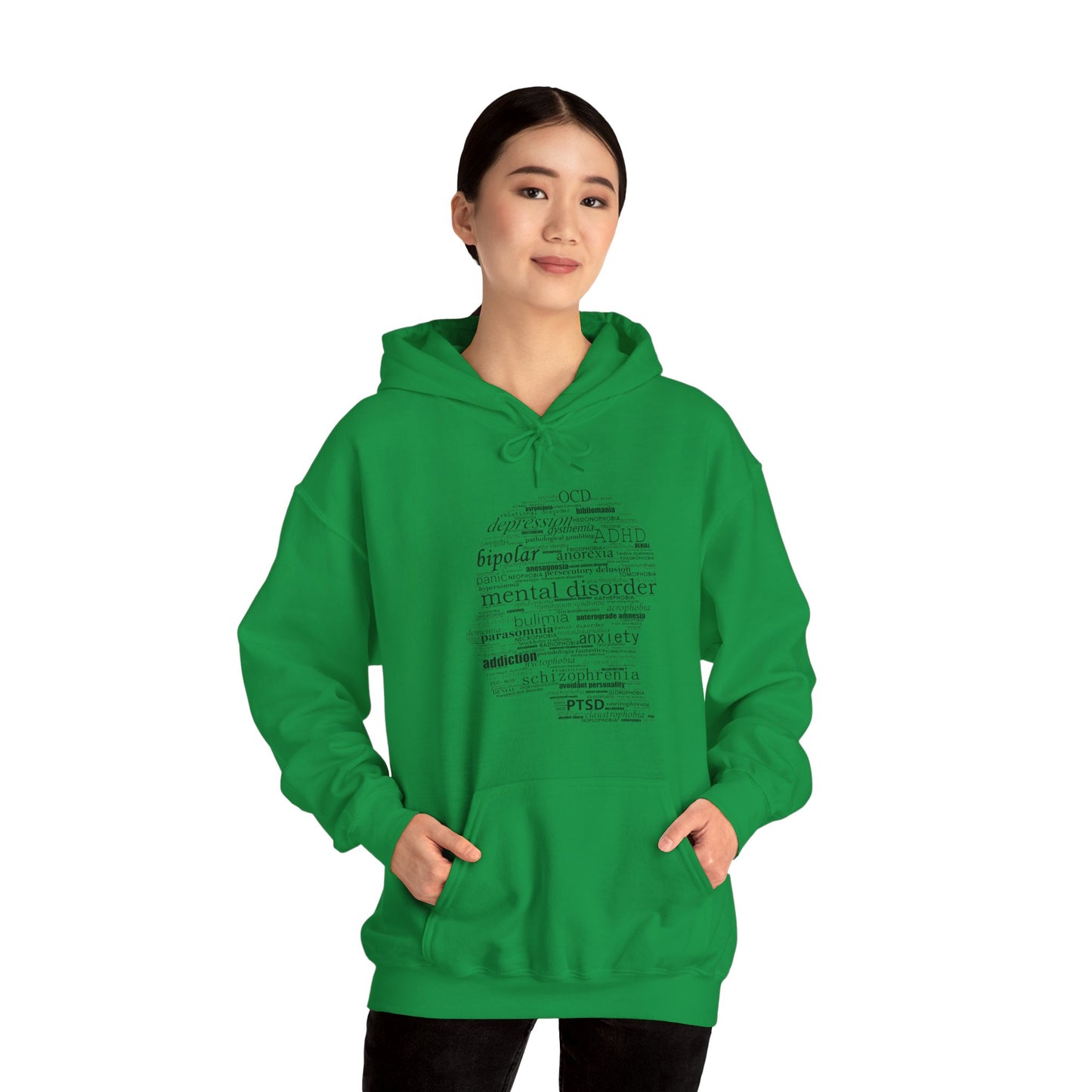 Mental Disorder Silhouette Heavy Blend™ Hooded Sweatshirt