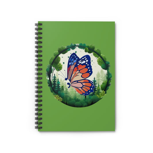 Semi-Colon Butterfly Spiral Notebook - Ruled Line