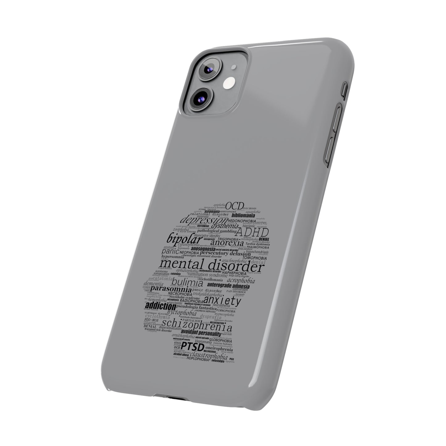 Mental Disorder Silhouette Slim Phone Cases