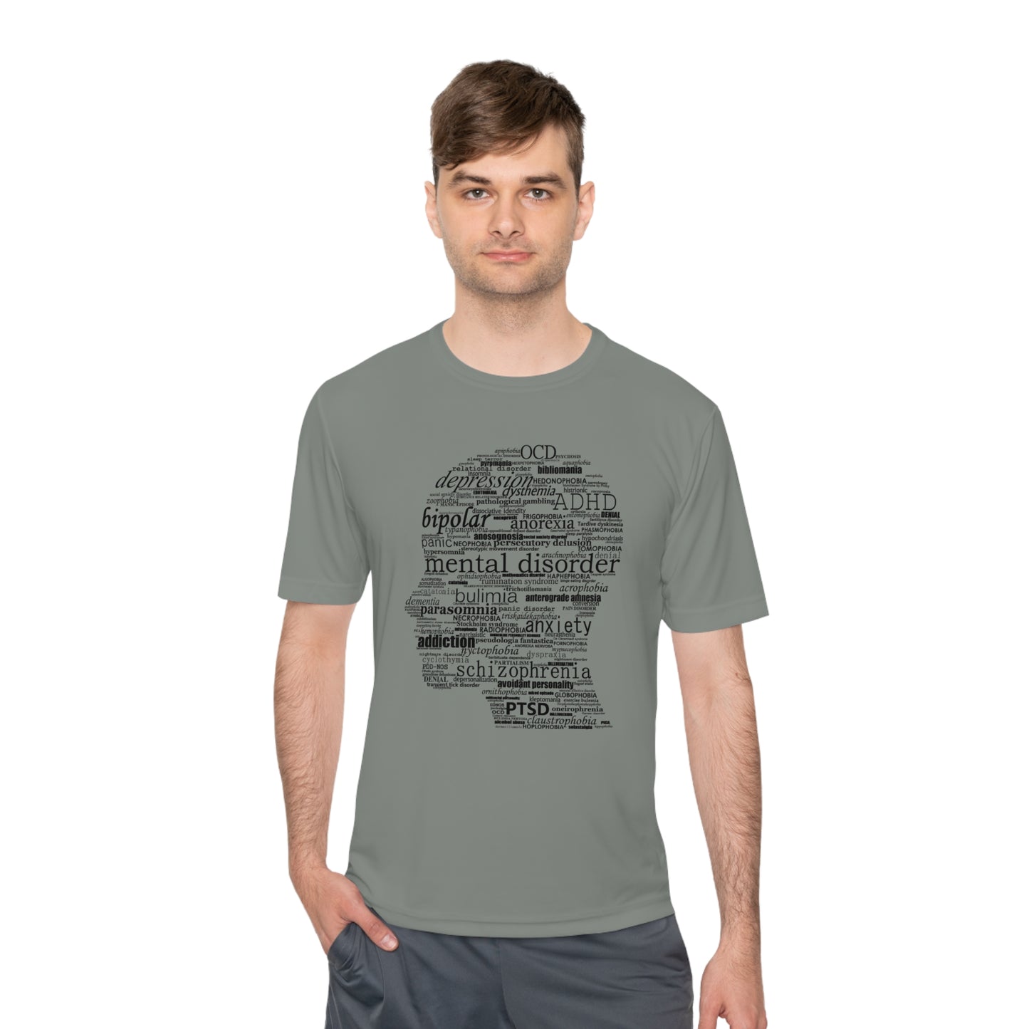 Mental Disorder Silhouette Moisture Wicking Tee