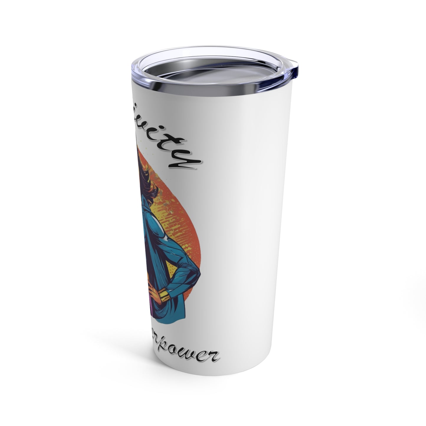 Positivity is a Superpower Female Superhero 20oz Tumbler