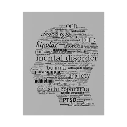 Mental Disorder Silhouette Poster