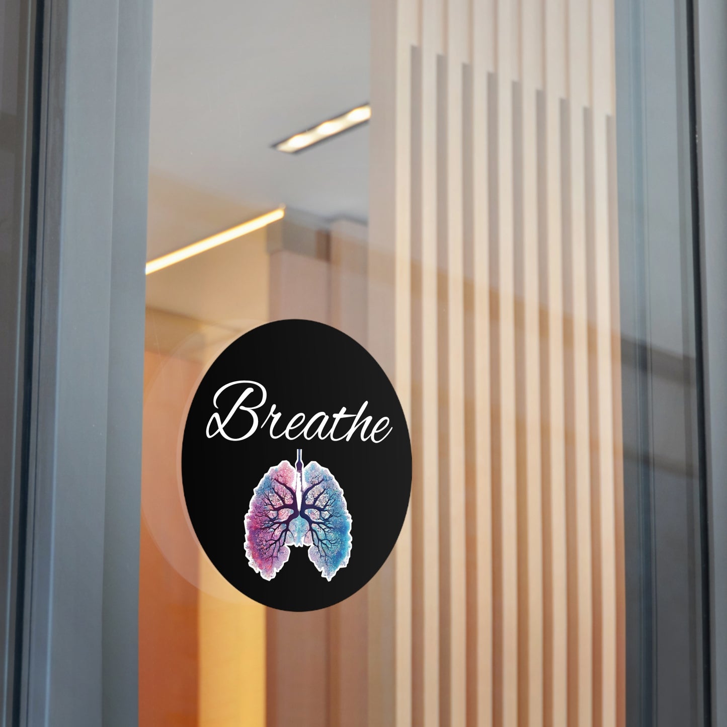 Breathe Round Vinyl Stickers