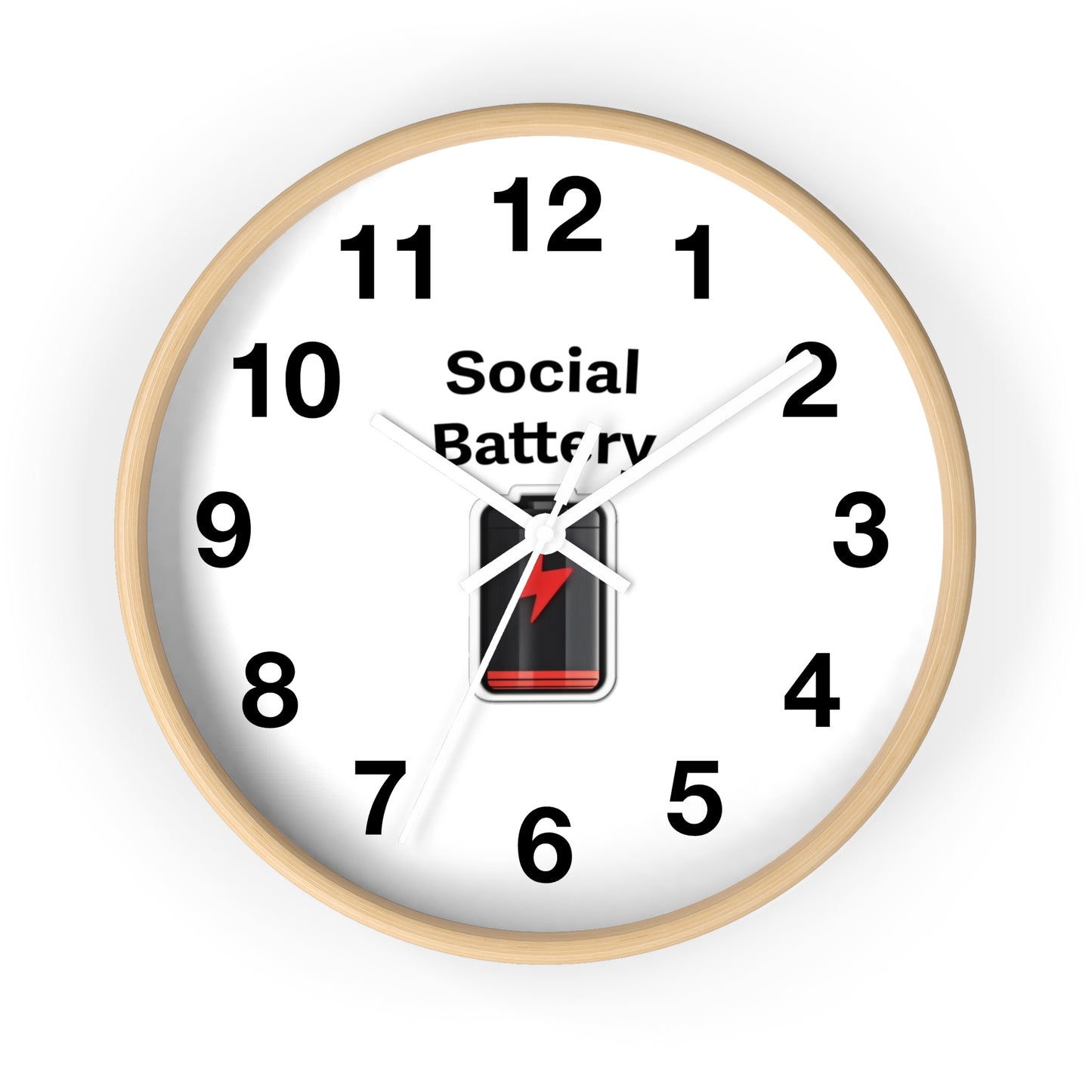 Social Battery Wall Clock