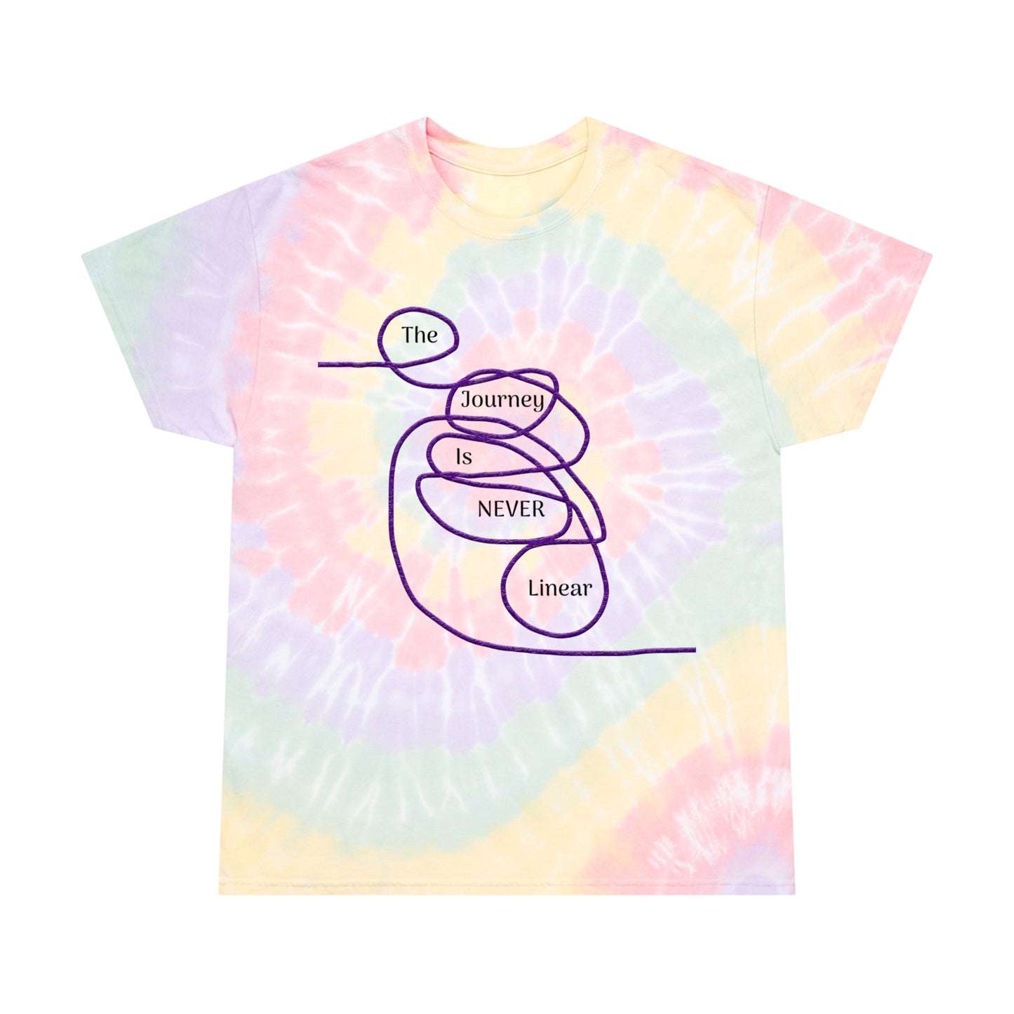 The Journey is Never Linear Tie-Dye Tee, Spiral