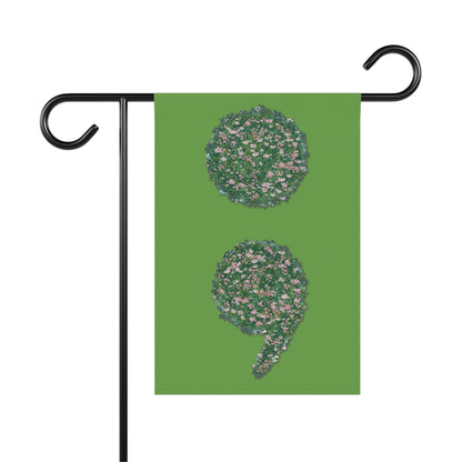 Flowers Semi-Colon Garden & House Banner