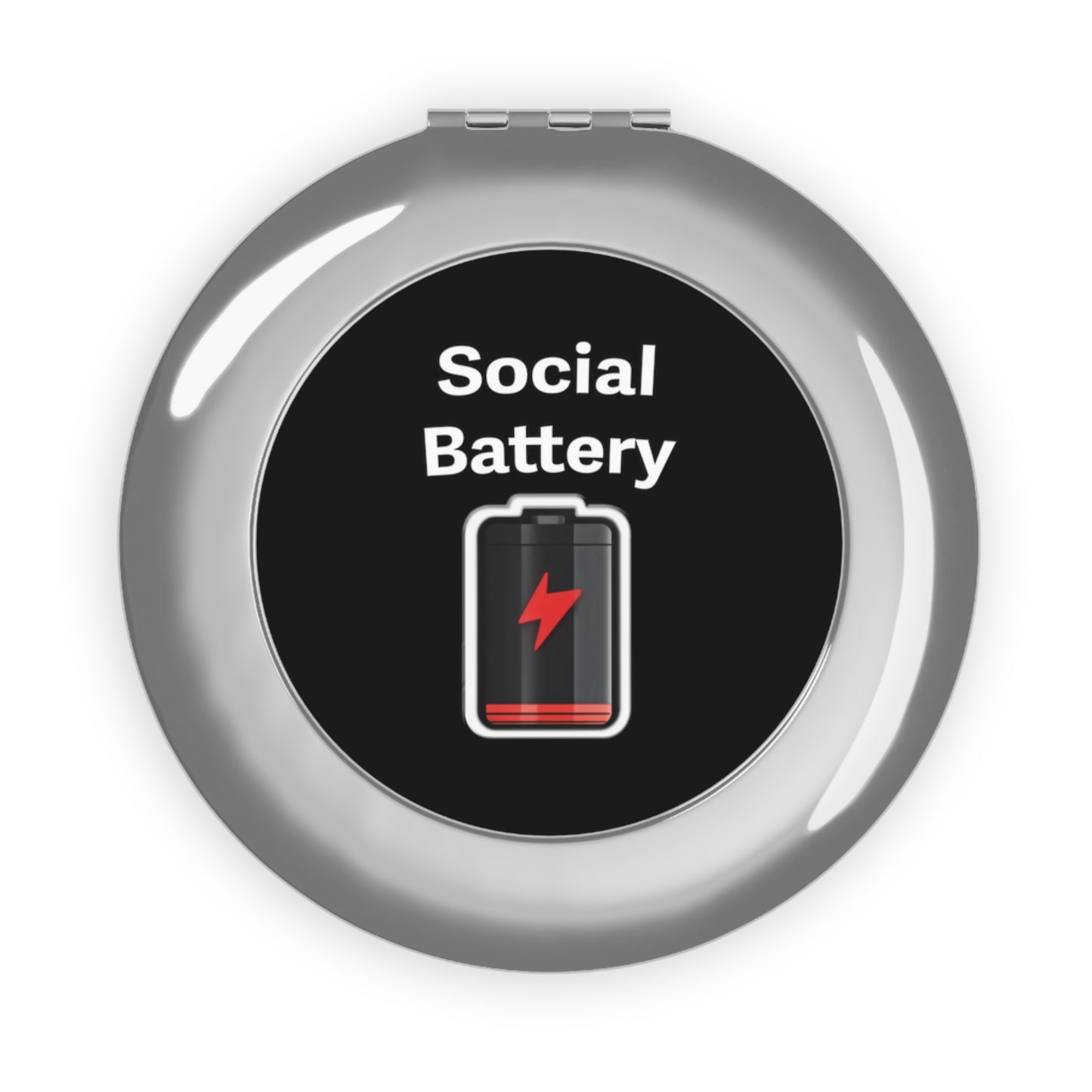 Social Battery Low Compact Travel Mirror