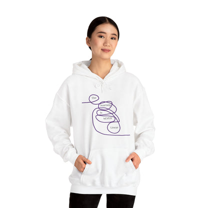 The Journey is Never Linear Heavy Blend™ Hooded Sweatshirt