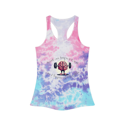 Mental Health Muscle Tie Dye Racerback Tank Top