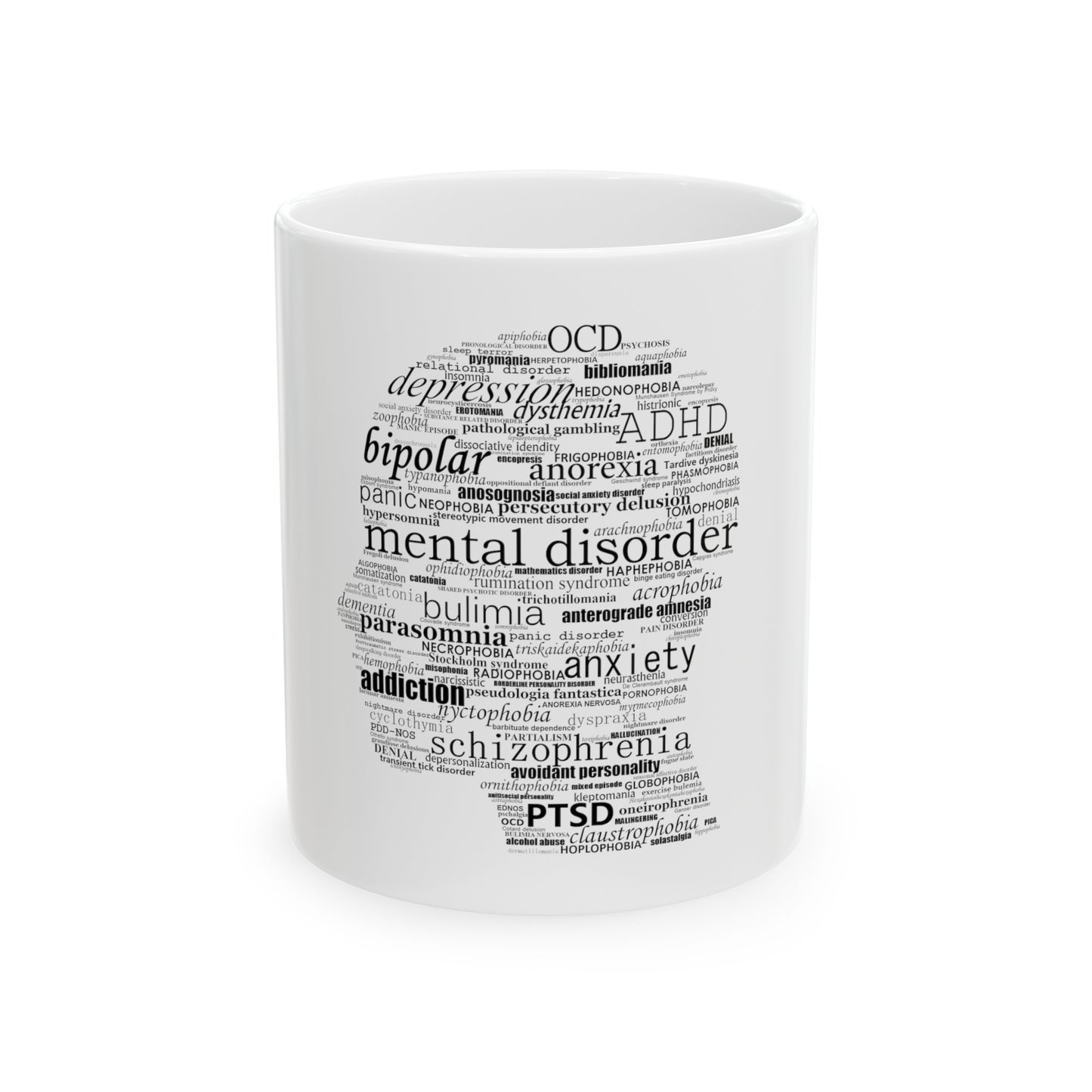 Mental Disorder Silhouette 11oz Ceramic Mug