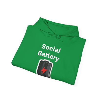 Social Battery Low Heavy Blend™ Hooded Sweatshirt