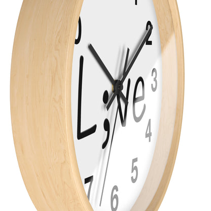 Semi-Colon L;ve Wall Clock