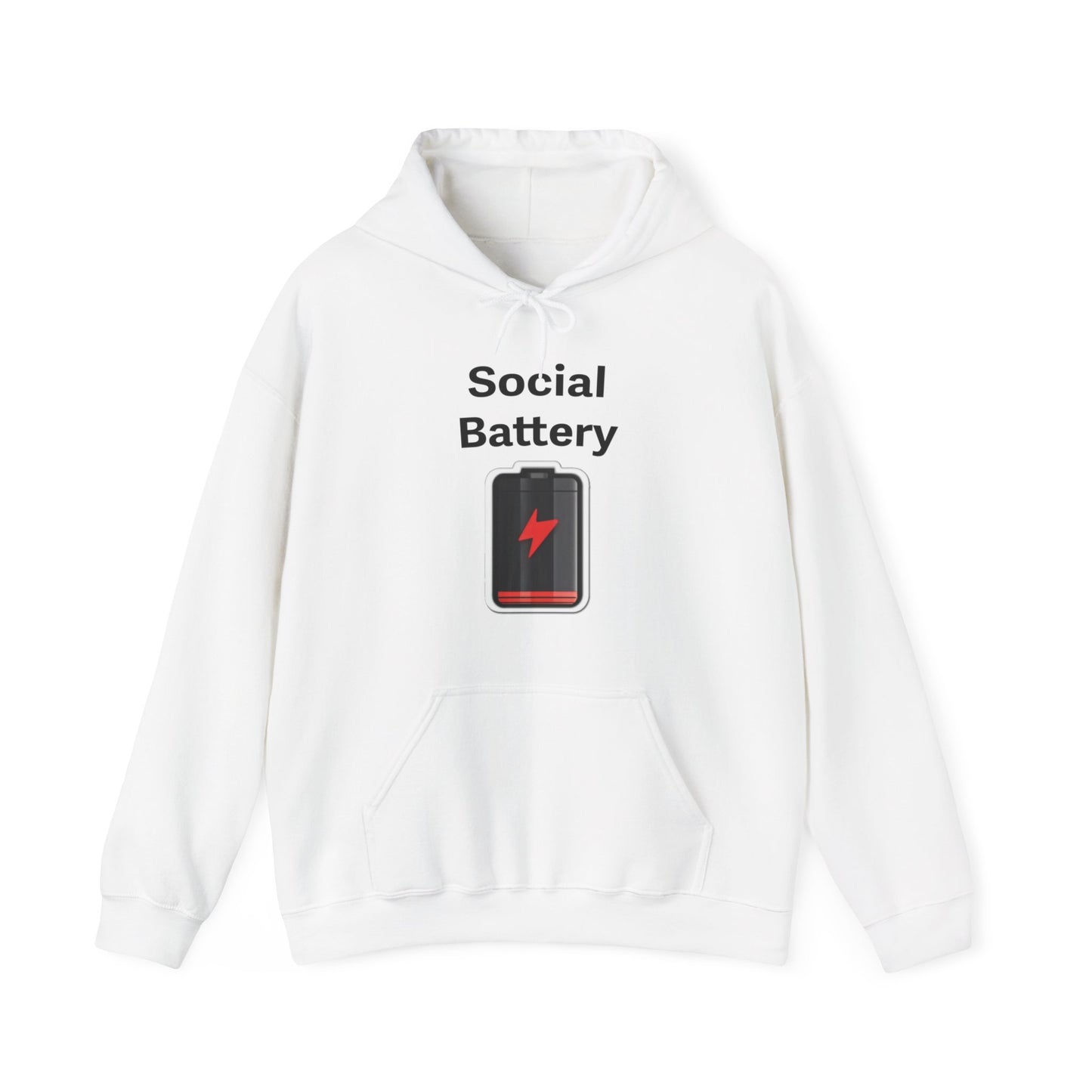 Social Battery Low Heavy Blend™ Hooded Sweatshirt