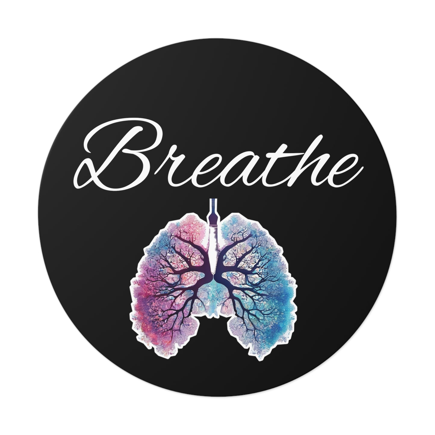 Breathe Round Vinyl Stickers