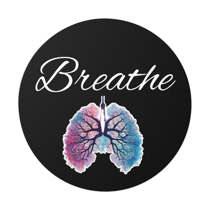 Breathe Round Vinyl Stickers