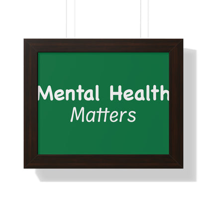 Mental Health Matters Framed Horizontal Poster