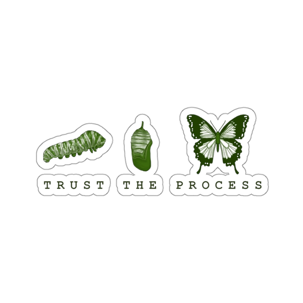 Trust The Process Kiss-Cut Stickers