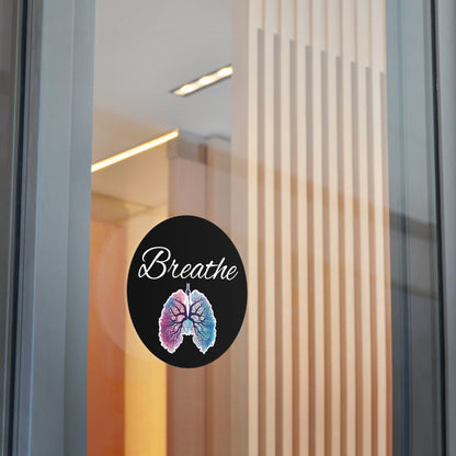 Breathe Round Vinyl Stickers