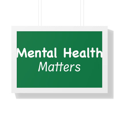 Mental Health Matters Framed Horizontal Poster