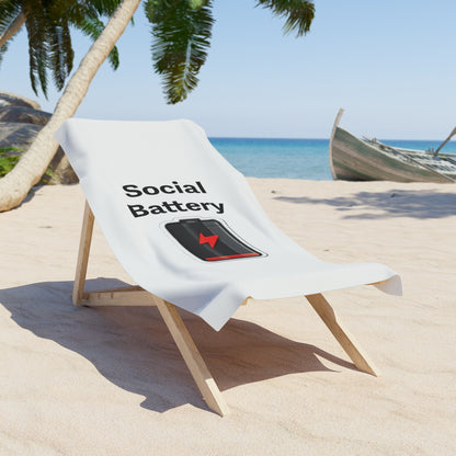 Social Battery Low Beach Towel