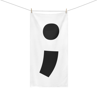 Semi-Colon ; Mink-Cotton Towel