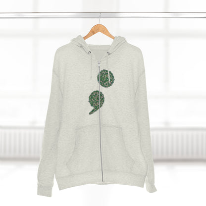 Flowers Semi-Colon Unisex Zip Hoodie