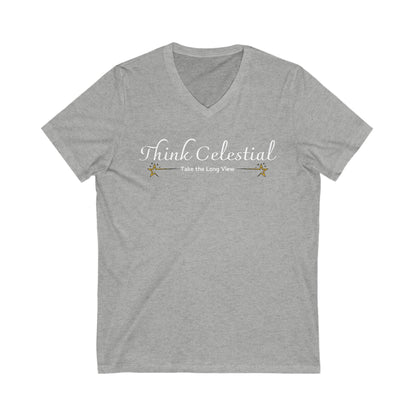 Think Celestial Jersey Short Sleeve V-Neck Tee