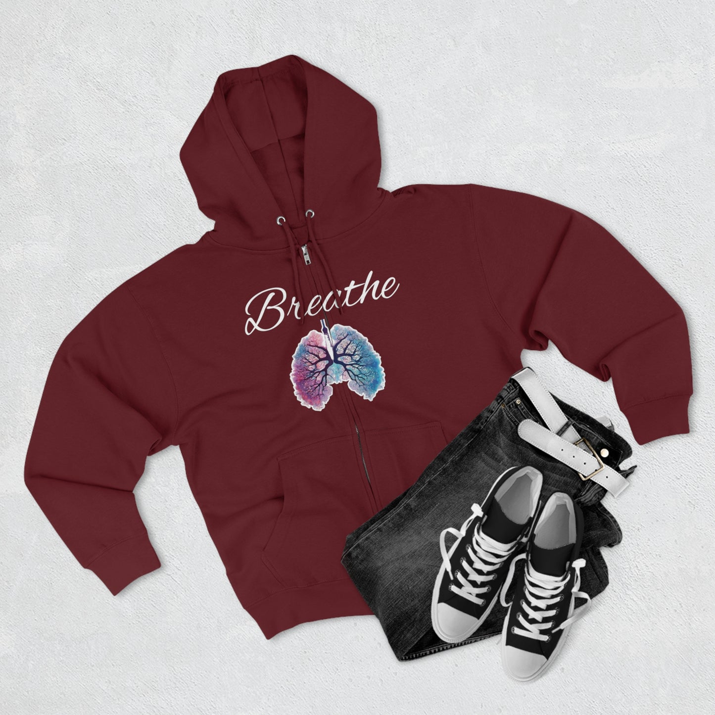 Breathe Unisex Zip Hoodie