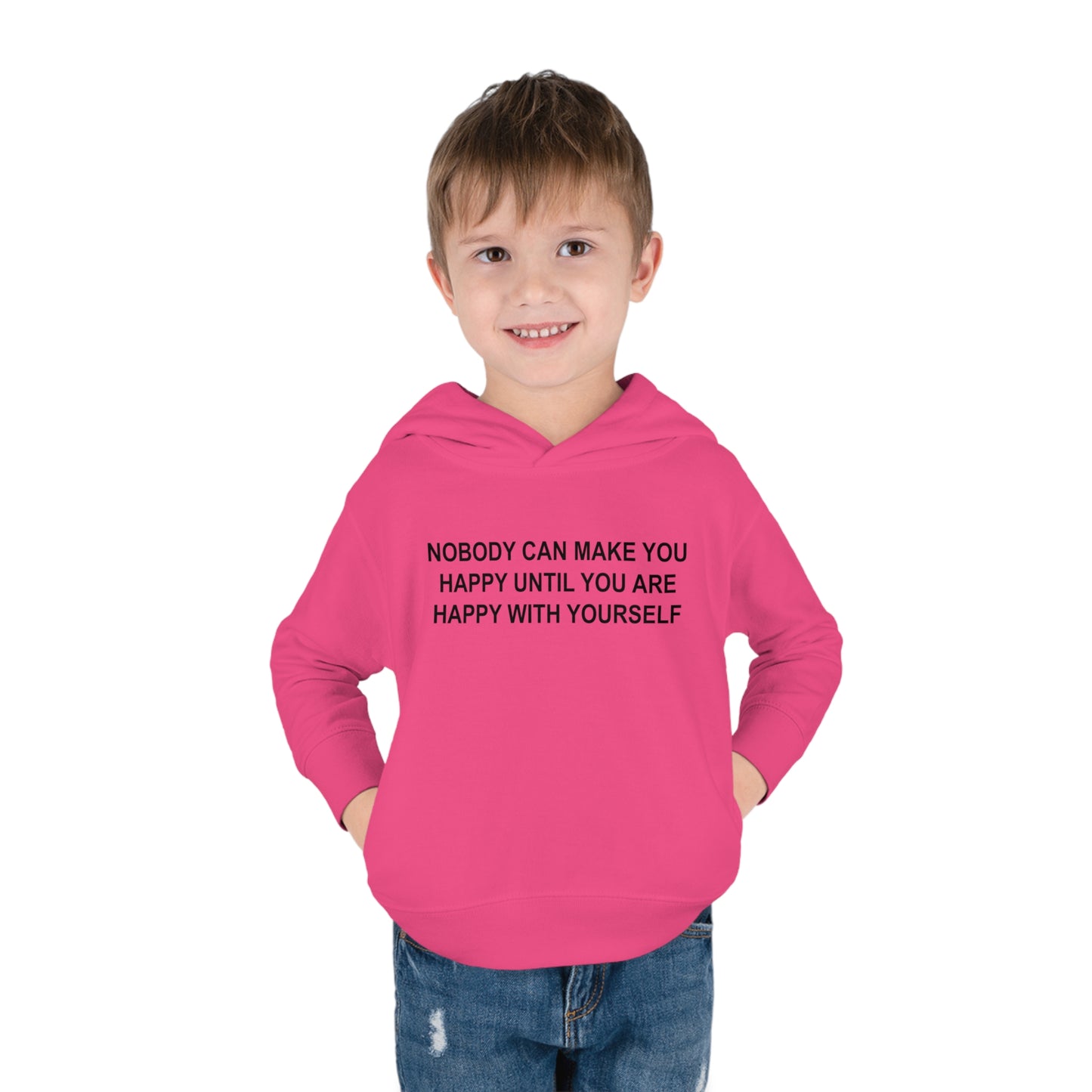 Happy with Yourself Toddler Pullover Fleece Hoodie