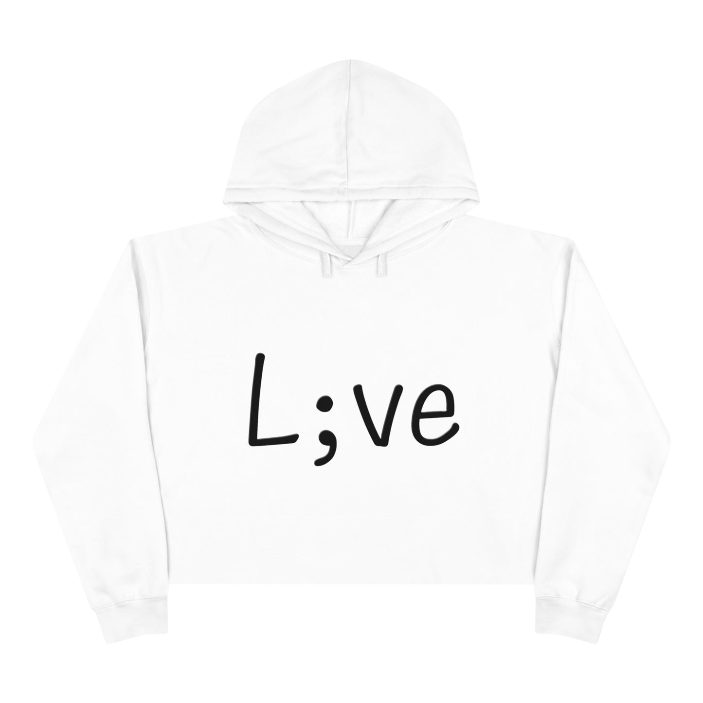 Semi-Colon L;ve Crop Hoodie