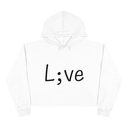 Semi-Colon L;ve Crop Hoodie