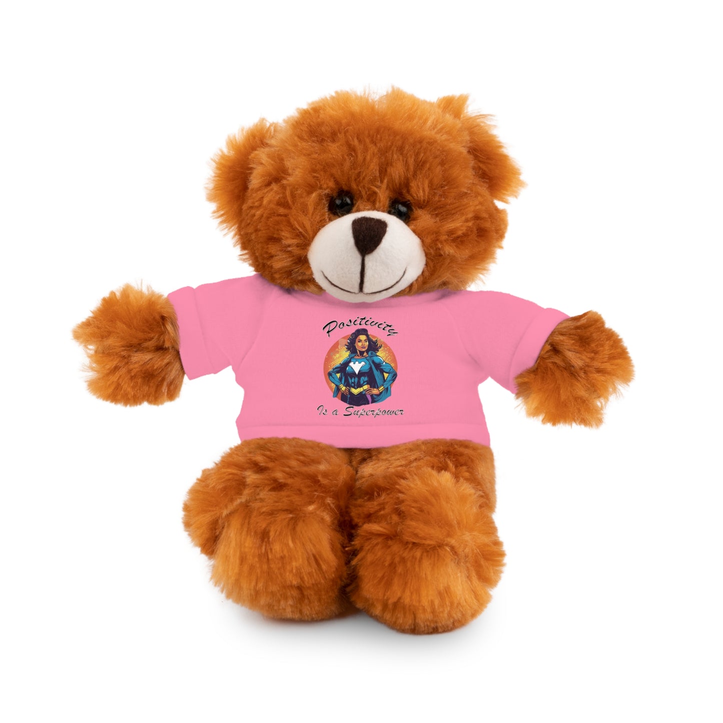 Positivity is a Superpower Female Superhero Stuffed Animals with Tee