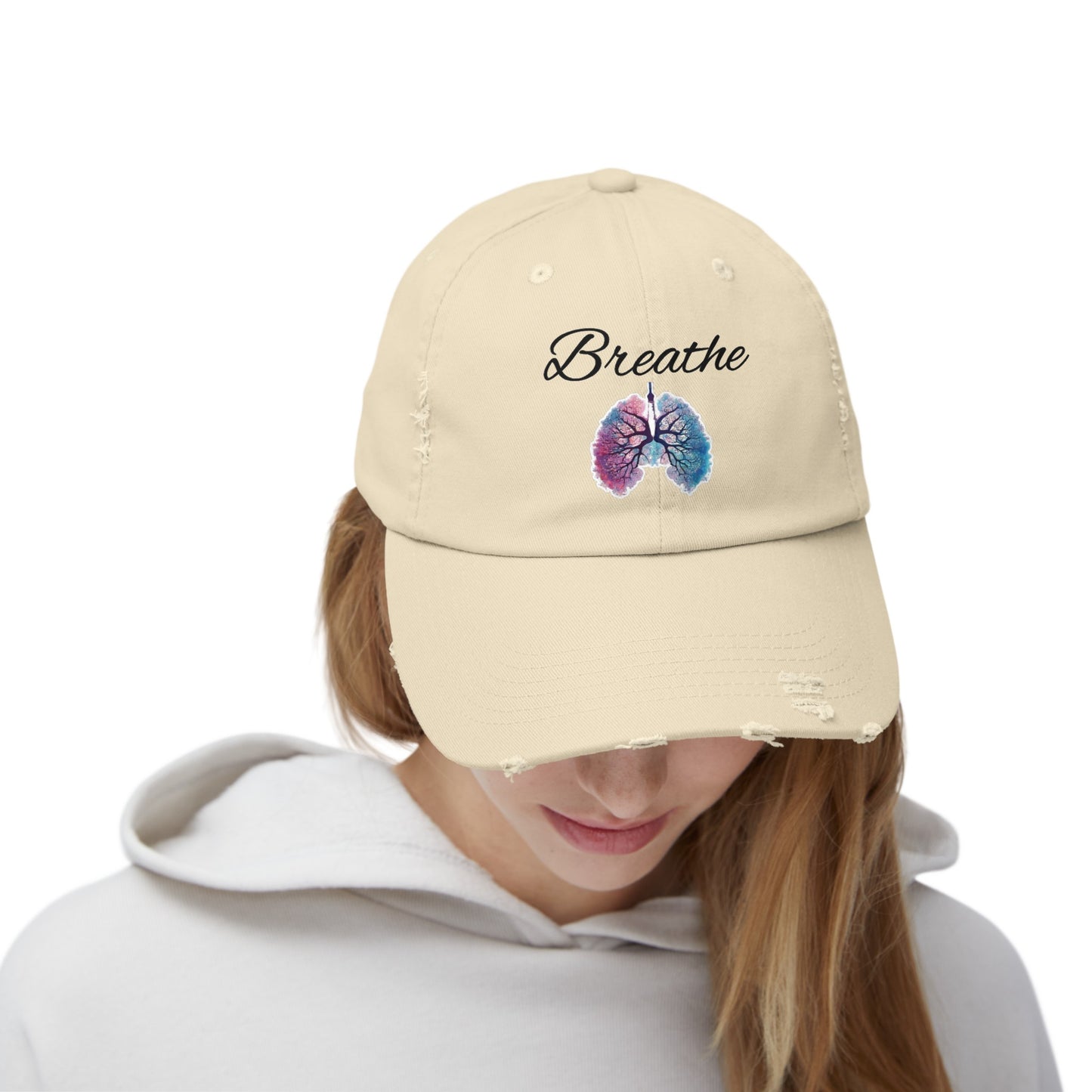 Breathe Unisex Distressed Cap